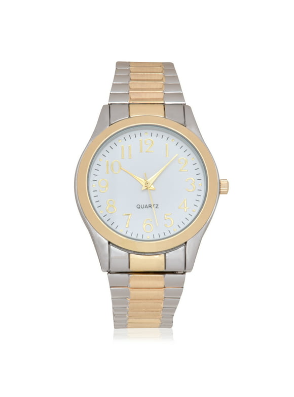 George Adult Male Two-Tone Silver and Gold Analog Watch with Expansion Bracelet (4156WMM)