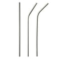 thumbnail image 2 of G-Force Eco-Friendly Reusable Stainless Steel Silver 14 Pack Straws, Including 2 Cleaning Brushes, 2 of 8