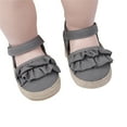 thumbnail image 4 of Hihipz Baby Girl'S Sandals Summer Ruffle Edge Cute Soft Sole Flat First Walking Sandals, 4 of 9