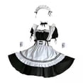 thumbnail image 1 of Disfraz de mucama,Traje de mucama para mujer,vestido de cosplay,Vestido de sirvienta mariquita de anime japonés para cosplay,Delantal clásico de mucama francesa lolita Maquillaje de, 1 of 8