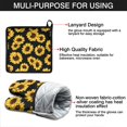 thumbnail image 7 of Black Sunflower Pattern Kitchen Oven Mitt and Pot Holder Sets 2 Pcs for Baking, Cooking and Grilling, Heat Resistant Up To 392 °F, 7 of 7