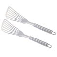 thumbnail image 3 of Fish Spatula, 2 Pack Stainless Steel Fish Turner 12.5 Inch Kitchen Cookie Spatula with Brushed Stain, 3 of 5