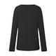 thumbnail image 5 of Camiseta de mujer con cuello en V y manga larga de color liso: diseño con tirantes y hombros al aire, mezcla de poliéster y spandex, fácil de combinar con leggings o vaqueros., 5 of 6