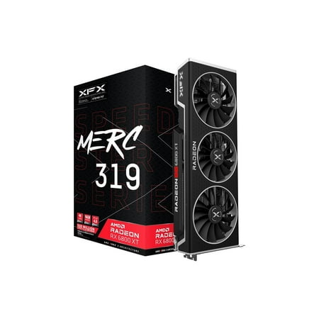 XFX - Speedster MERC319 AMD Radeon RX 6800 XT CORE 16GB GDDR6 PCI Express 4.0 Gaming Graphics Card - Black
