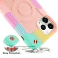 thumbnail image 6 of iPhone 12 Pro Max Case Compatible with MagSafe, Dteck Heavy Duty Hybrid Rugged Shockproof Case Silicone Military Protective Bumper Phone Cover for Apple iPhone 12 Pro Max,Rainbow, 6 of 6