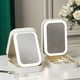 thumbnail image 2 of Travel Makeup Mirror with Light, Compact Makeup Bag with LED Mirror, Portable Lighted Beauty Mirror, 3-Color Lighting, 2 of 5