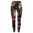 thumbnail image 3 of Christmas Leggings for Women 2025 High Waisted Festive Graphic Stretchy Tights Holiday Yoga Pants, 3 of 5