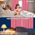 thumbnail image 6 of Superior Blackout Solid Light Filtering Rod pocket Curtain Panel Set, 36" x 84", Pink, 6 of 8