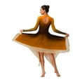 thumbnail image 2 of Hansber Women's Praise Dance Dress Long Sleeve Flowy Swing Asymmetrical Tunic Worship Liturgical Dancewear Orange M, 2 of 6