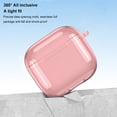 thumbnail image 6 of husxh Transparent Protective Case Cover TPU Shockproof Soft Skin Case Cover with Carabiner Wireless Earphone Cover Anti-fall for Apple AirPods 4 2024 Charging Case, 6 of 9
