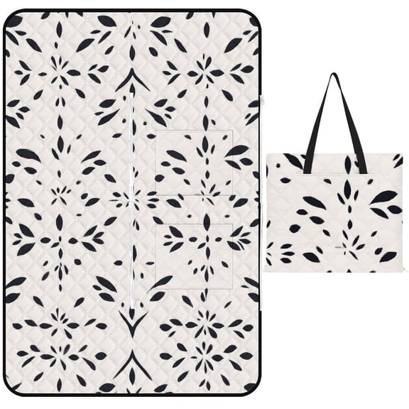 Bohemian Pattern Outdoor Picnic Blanket, Foldable Waterproof Beach Mat, Portable Beach Blanket for Beach Camping, Hiking, Family Concerts