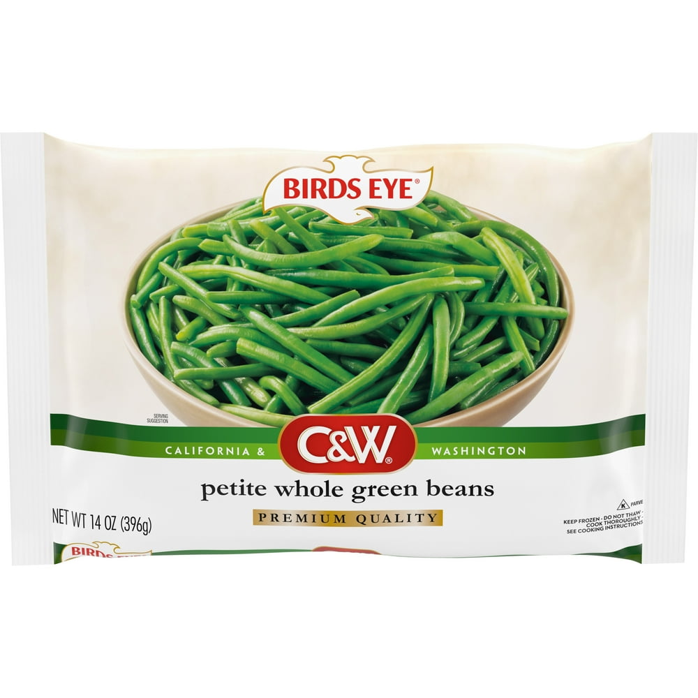 Birds Eye C&W Petite Whole Green Beans, Frozen Green Beans, 14 Oz