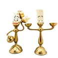 thumbnail image 2 of Figuras de anime de La Bella y la Bestia, candelabros, luces nocturnas, adornos de reloj Cogsworth, modelo coleccionable, regalo, 2 of 5