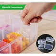 thumbnail image 5 of 3-Layer Craft Storage Box, Large Clear Plastic Organizer Box with 30 Adjustable Compartments, Large Organizer for Craft, Embroidery Supplies, Threads, Kids Toys, Beauty Tools, Nail Polish & Jewelry, 5 of 9