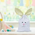 Clearance！ Sueyeuwdi Easter Bunny Drawstring Bags Large Easter Burlap