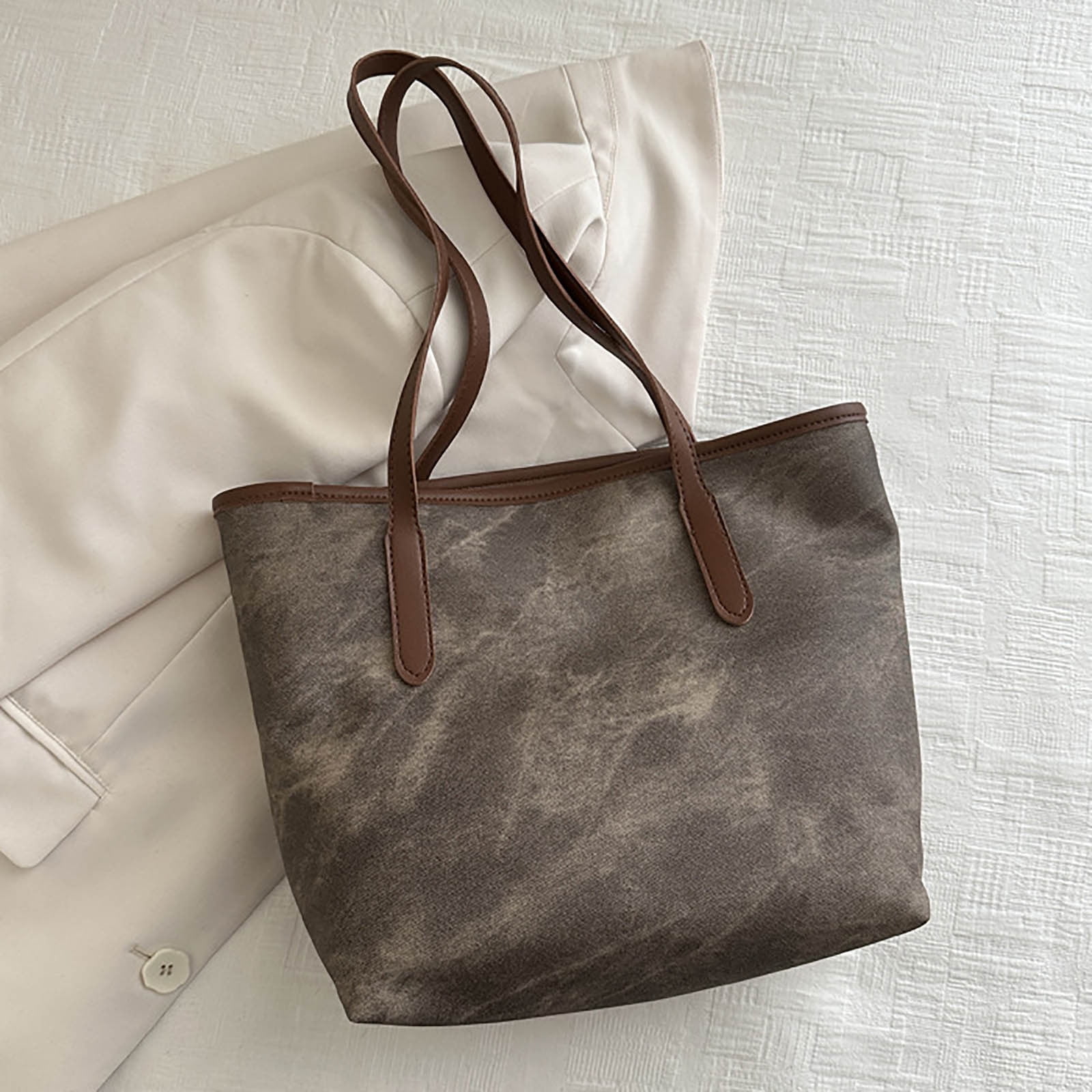 Coollooc Tote Bag Zipper Shoulder Bag Purses for Women Large Casual Handbag Work Dating College