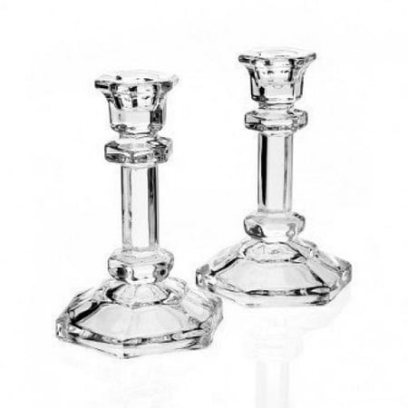 godinger silver crystal candlestick pair classical collect later