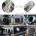 thumbnail image 5 of 2 piezas de soporte para teléfono para coche, anillo de soporte para teléfono giratorio de 360° multifuncional, se puede utilizar para la salida de aire del coche (negro + plateado), 5 of 5