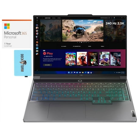Lenovo Legion Slim 7i Gaming/Entertainment Laptop (Intel i9-13900H 14-Core, 16.0in 240 Hz Wide QXGA (2560x1600), Win 11 Pro) with Microsoft 365 Personal , Dockztorm Hub