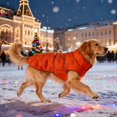 thumbnail image 5 of Gytml Dog Winter Jacket, Adjustable Waterproof Dog Warm Coat,Turtleneck Windproof Dog Winter Coat With Zipper, Lightweight Doggy Snow Jacket Pet Coats For Small Medium Large Dogs Orange-L, 5 of 6