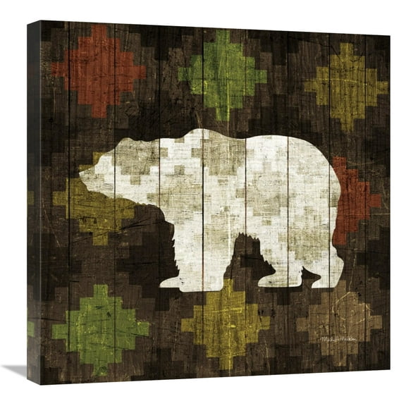 Global Gallery's 'Southwest Lodge Bear' By Michael Mullan Stretched Canvas Wall Art