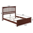 thumbnail image 4 of Mission Queen Wood Foundation Bed with Matching Footboard in Walnut, 4 of 5