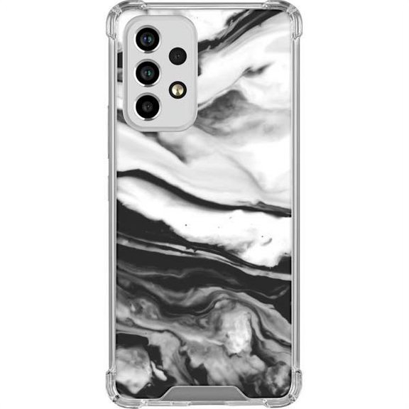 Skinit Marble Black and White Marble Ink Galaxy A33 5G Clear Case