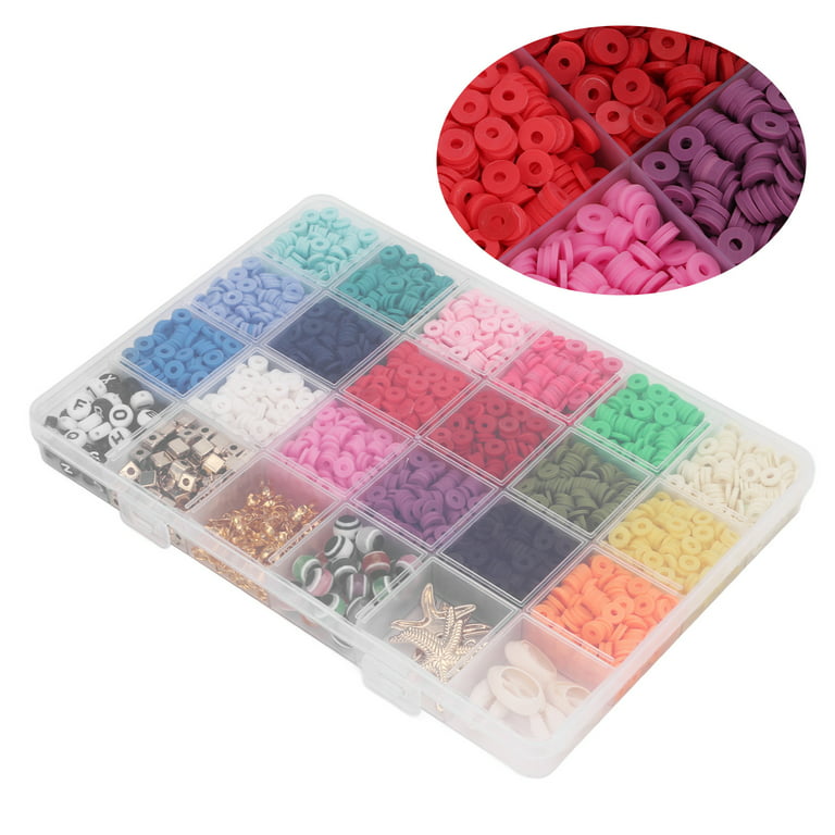  Clay Beads Set, 18 Colors DIY Clay Beads String Hole