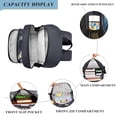 thumbnail image 3 of FORMRS Unisex School Backpack 17" Student Travel Bag with Laptop Compartment, Black Record, 3 of 7