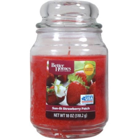 24 Oz Candle - Better Homes & Gardens Sunlit Strawberry Patch Single-Wick 18 oz. Jar Candle