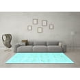 thumbnail image 3 of Ahgly Company Indoor Square Solid Light Blue Modern Area Rugs, 6' Square, 3 of 4