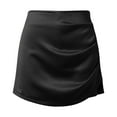 thumbnail image 4 of Hienoo Women's Ruched Wrap Skort High Waist Casual Work Shorts, Sizes S-XL, 4 of 5