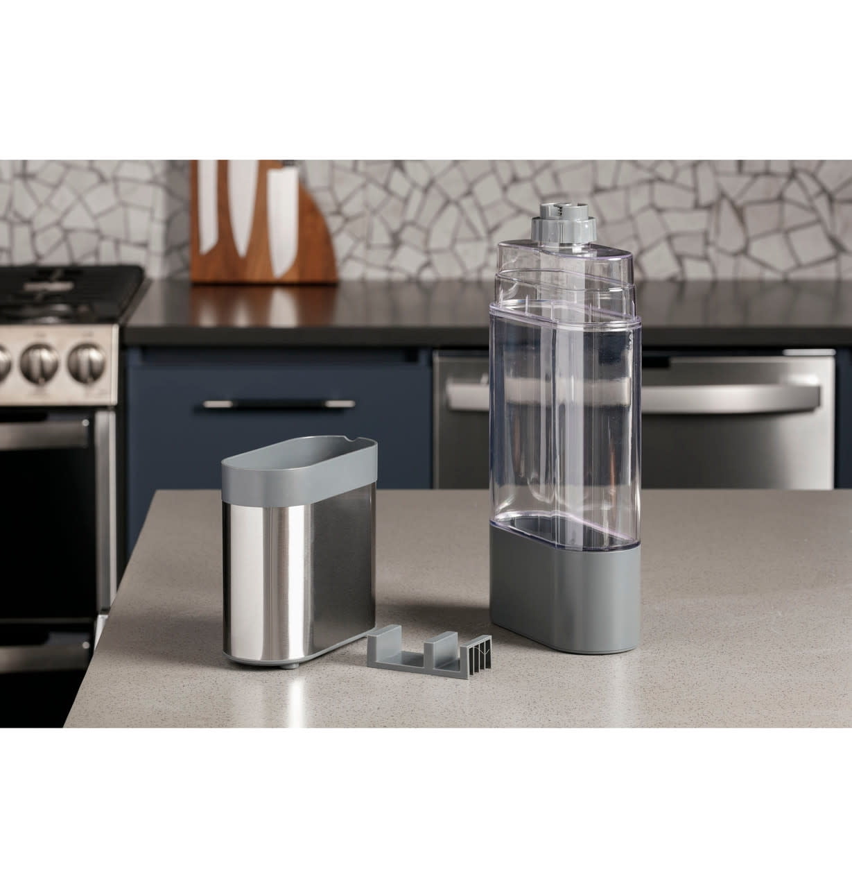 GE Profile 3/4 gallon Capacity Side tank for nugget ice maker, Stainless steel