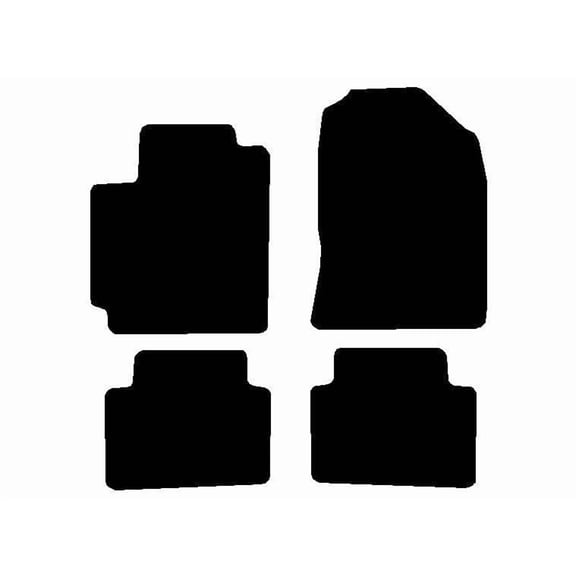 Auto Mats and Accessories 4 Piece Set Custom Carpeted Floor Mats Compatible with 2018-2023 Hyundai Kona (Black) Made in the USA