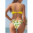 thumbnail image 2 of Sexy Mujer Bikini Twist Front Traje de baño de 2 Piezas Correa extraíble Cheeky Impresión de limón XL Impresión de limón XL Xishao ropa, 2 of 2