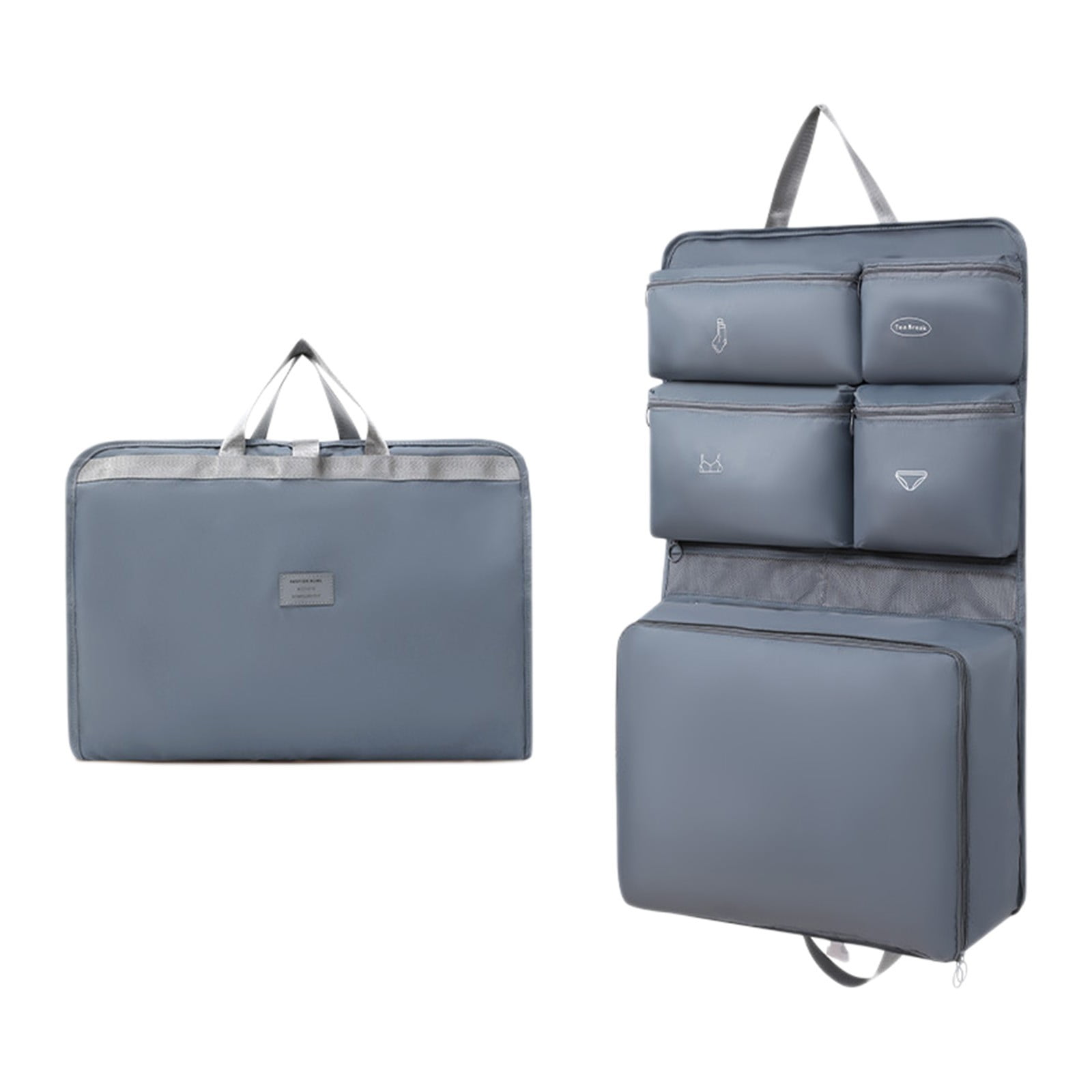 7-in-1 Hanging Travel Storage Bag Large Capacity Clothes Organizer for Underwear Toiletries Shoes - Foldable Portable Packing Cube for Suitcase Carry On Luggage - Closet Organizer for Home or Hotel