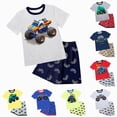 thumbnail image 5 of HCNTES Toddler Boy Pajamas Summer Pjs for Boys Short Sets Kids Sleepwear Cartoon Car Truck Jammies Baby Boy Clothes 2T 3T 4T 5T 6T 7T 8T, 5 of 5
