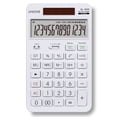 thumbnail image 1 of Calculadora UNIIONE de escritorio de 14 dígitos, blanca con pantalla LCD brillante, 1 of 7