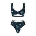 thumbnail image 4 of Daiia Beautiful Butterflies Women's Bikini Set Two Piece Swimsuit High Waisted Bikini Adjustable Straps Bikini Perfect for Beach, Pool, and Summer Vacation-Large, 4 of 9
