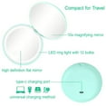 thumbnail image 4 of Portable Travel Mirror with LED Light,1x/10x Magnification Compact Mirror, 2-Sided Illuminated Folding Round Mirror (Green Color), 4 of 6