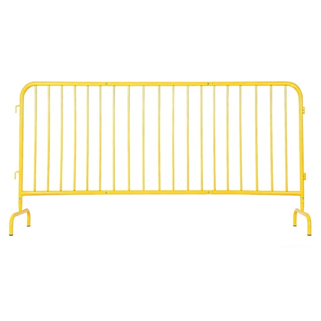 GloryStar Metal Interlocking Barricade, Heavy-Duty Steel Barrier, Rust-Proof Powder Coat Finish, Removable Bridge Feet, Tool-Free Assembly for Outdoor Event, Marathon