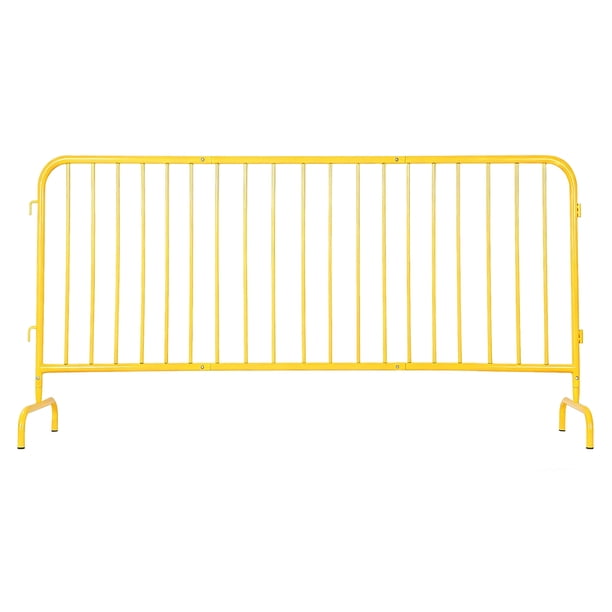 Yeshouse Barricada de acero entrelazada, barrera metálica resistente con recubrimiento en polvo antioxidante, patas de puente desmontables y montaje sin herramientas para control de multitudes y event