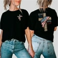 thumbnail image 4 of Stand for the Flag, Kneel for the Cross T-Shirt – Patriotic Christian Graphic Tee, 4 of 6