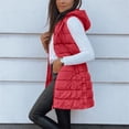 thumbnail image 7 of Breezora Quilted Sleeveless Puffer Vest for Women Hooded Winter Coat Warm Zip Up Outerwear Mid Length Design XXL Size, 7 of 7