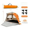 thumbnail image 4 of Costway Instant Pop-up 99" x 50" Beach Tent, Orange, 4 of 10