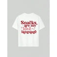 thumbnail image 3 of Girls' Casual Funny Print Crew Neck Short Sleeve T-Shirt, Summer Top, 3 of 8