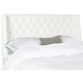 thumbnail image 2 of SAFAVIEH London Retro Winged Tufted Headboard with Flat Nail Heads, Queen, White, 2 of 4