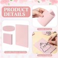 thumbnail image 3 of 18 Pieces Rubber Stamp Carving Blocks Pink Soft Linoleum Blocks Carving Blocks Kit for Stamp Soft Rubber Crafts, 3 of 5