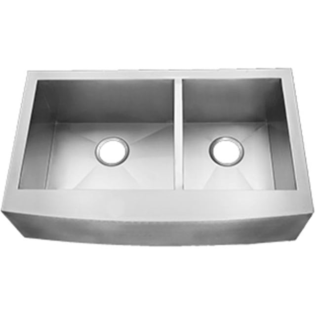 CI 15 Gauge Radial Tyler Stainless Steel 60-40 Apron Sink