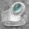 thumbnail image 3 of Desiregem Adjustable - Natural Blue Chalcedony 925 Silver Adult Women Ring s.8.5 Jewelry SDR152531, 3 of 5